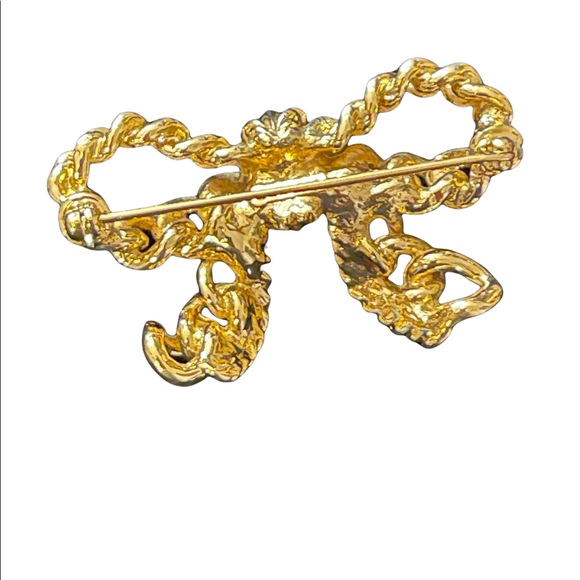 Vintage gold Nina Ricci bow brooch - Picture 2 of 3
